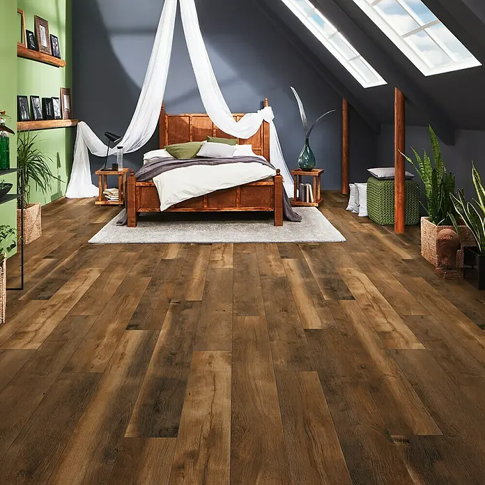 LOGOCLIC Vinto Laminat - 1.285 x 192 x 10 mm, Rustikalni pod - Živopisni prikaz
