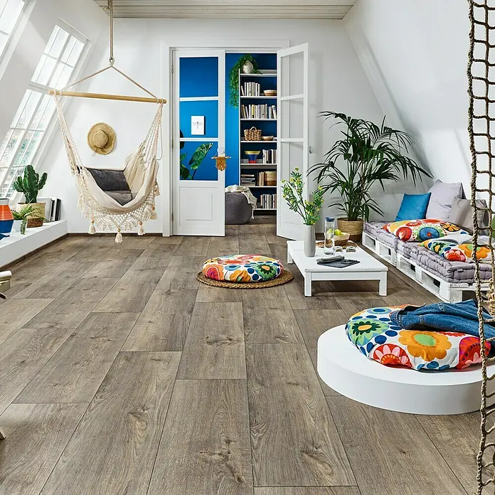 LOGOCLIC Vinto Laminat - 1.285 x 327 x 8 mm, Rustikalni pod - Živopisni prikaz