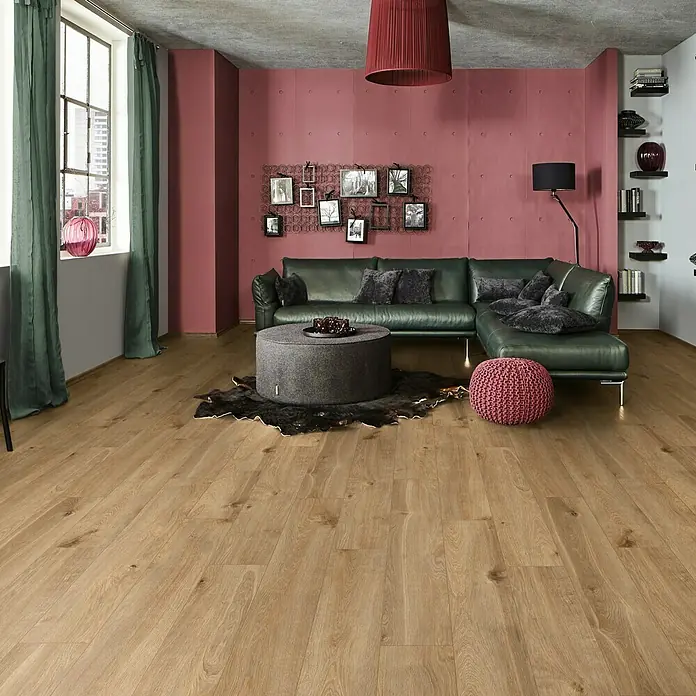 LOGOCLIC Vinto Laminat Eiche Asti - 1.285 x 192 x 10 mm, Landhausdiele - Stimmungsaufnahme