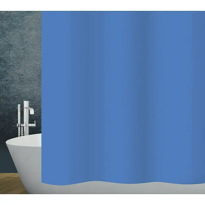 Diaqua Textil-Duschvorhang Basic - 120 x 200 cm, Blau - Vorderansicht