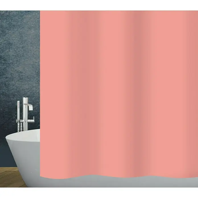 Diaqua Textil-Duschvorhang Basic - 240 x 180 cm, Coral - Vorderansicht