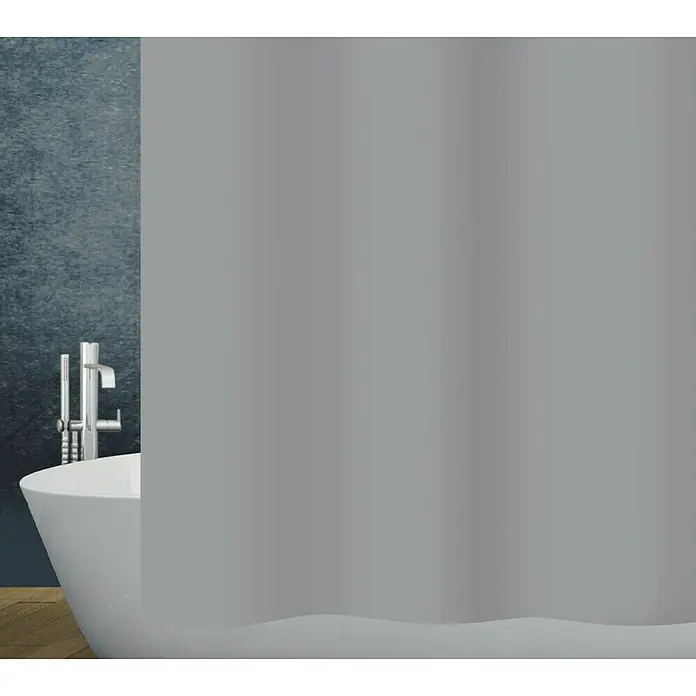 Diaqua Textil-Duschvorhang Basic - 180 x 200 cm, Grau - Vorderansicht