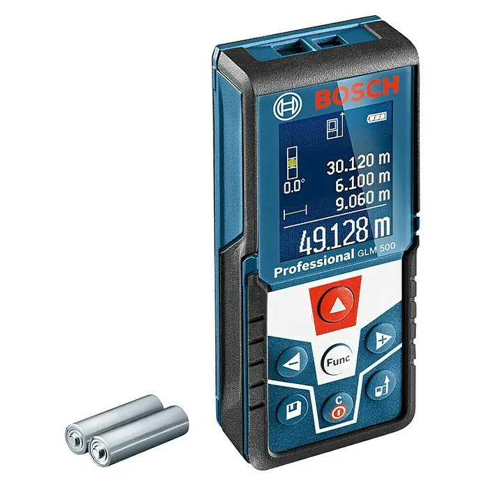 Bosch Professional Laserentfernungsmesser GLM 500 - Messbereich: 0,05 - 50 m - Rechte Seitenansicht