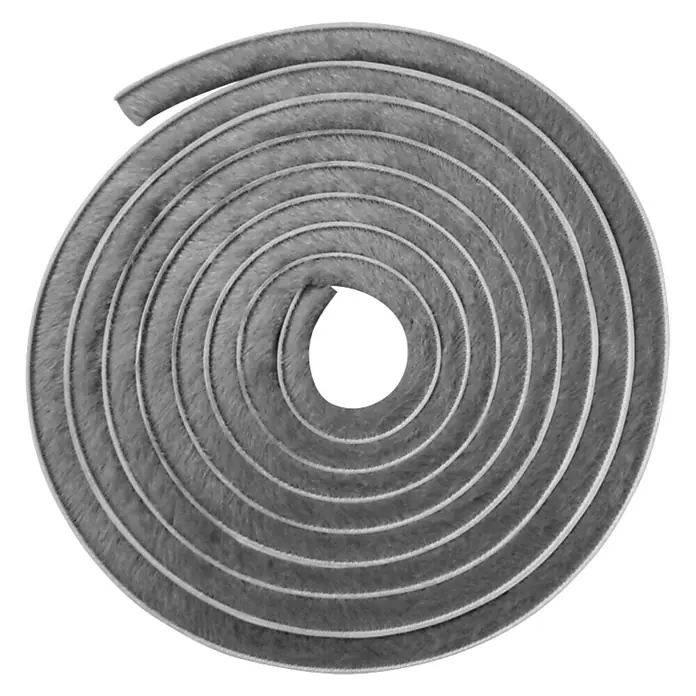 Valcomp by Mantion Brtva četke - Sive boje, 11 m x 4,8 mm x 4 mm, Prikladno za: Klizna vrata - Pogled sprijeda