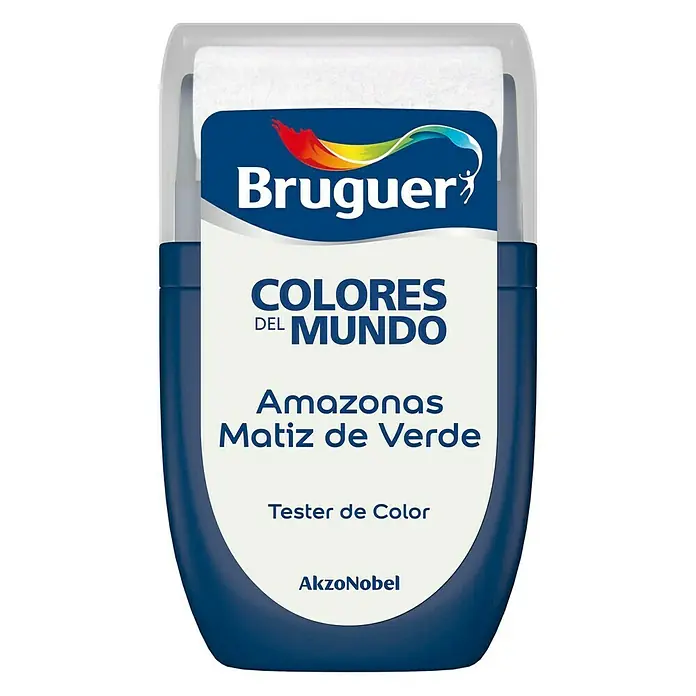 Bruguer Colores del Mundo Tester de pintura - Amazonas matiz de verde, 30 ml, Mate