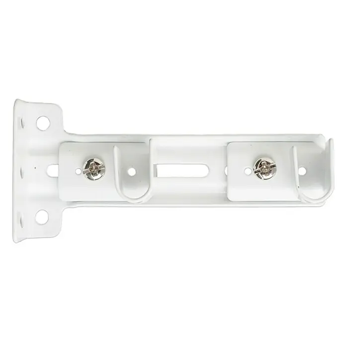 Soporte de pared lateral doble - Blanco, Largo: 10 cm
