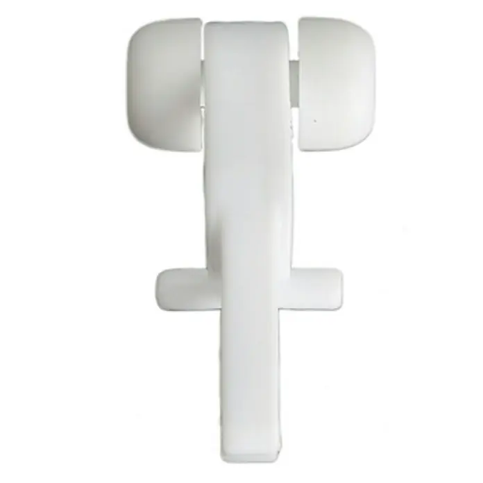 Guía de carril Pieza Basic - L x An x Al: 1 x 1,3 x 2,4 cm, Plástico, Blanco