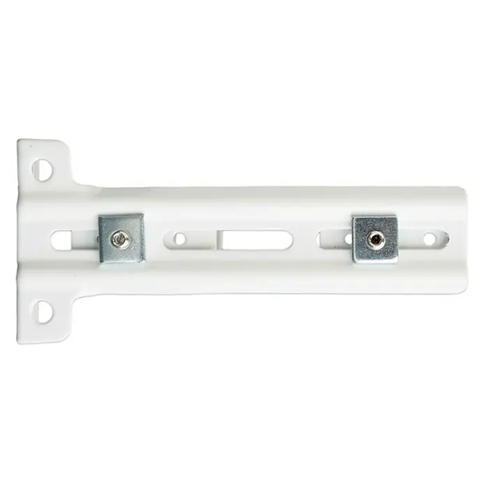 Soporte de pared lateral doble - Blanco, Largo: 10 cm