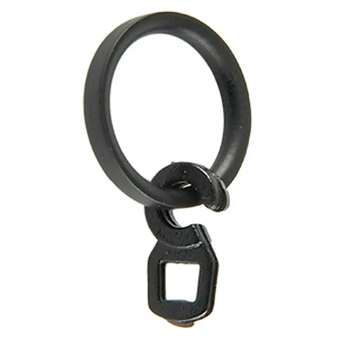 Anilla para cortinas plana Ideas 12 - Negro, 6 ud.