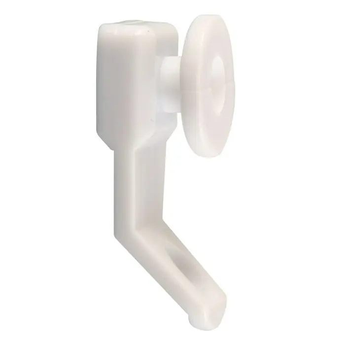 Guía de carril Pieza Corredera para Riel reforzado - L x An x Al: 1,1 x 0,9 x 2,7 cm, Plástico, Blanco