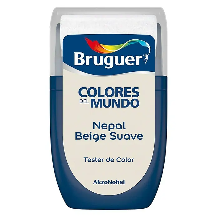 Bruguer Colores del Mundo Tester de pintura - Nepal beige suave, 30 ml, Mate