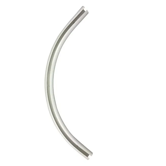 Codo Riel Basic - L x An x Al: 38 x 2,2 x 12 cm, Metal, Blanco