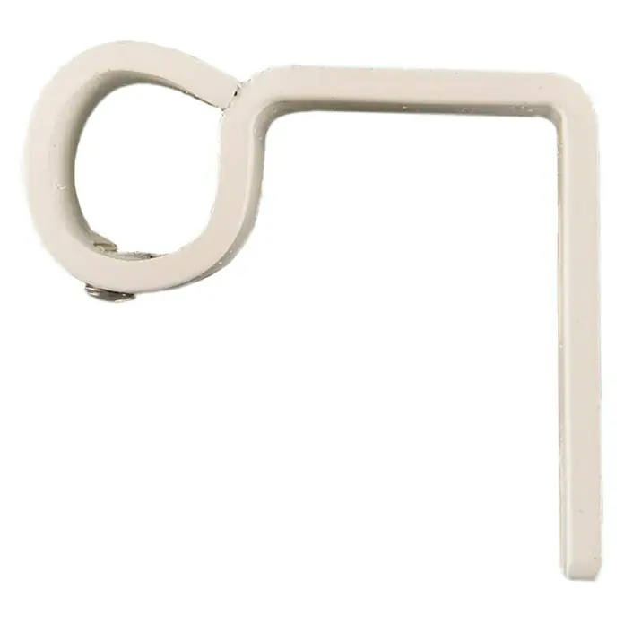 Soporte de pared metal cerrado - Blanco, Barras para las cortinas de Ø 12 mm, Largo: 4,5 cm