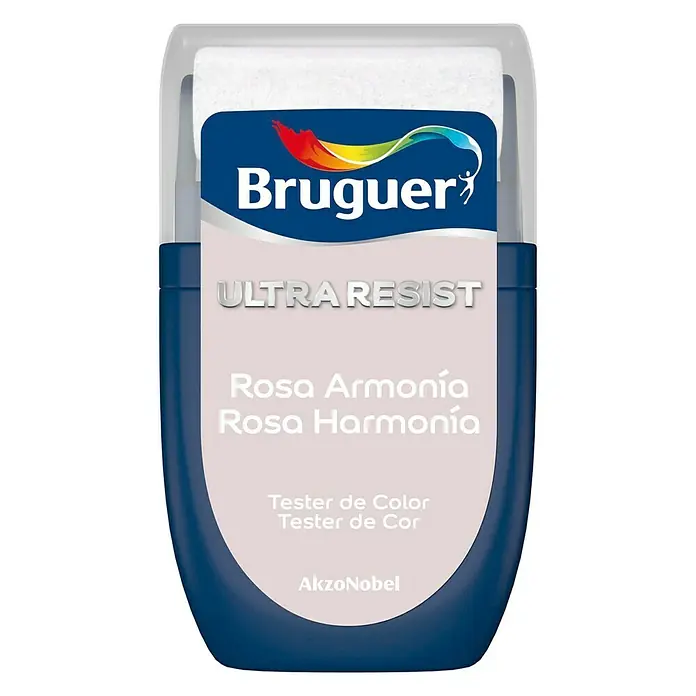 Bruguer Ultra Resist Tester de pintura - Rosa armonía, 30 ml, Mate