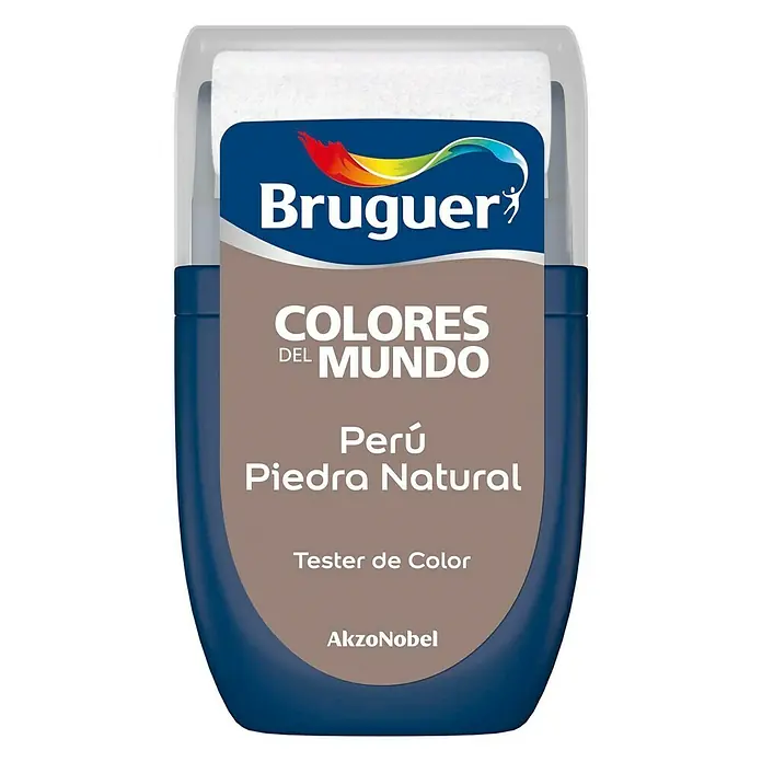 Bruguer Colores del Mundo Tester de pintura - Perú piedra natural, 30 ml, Mate