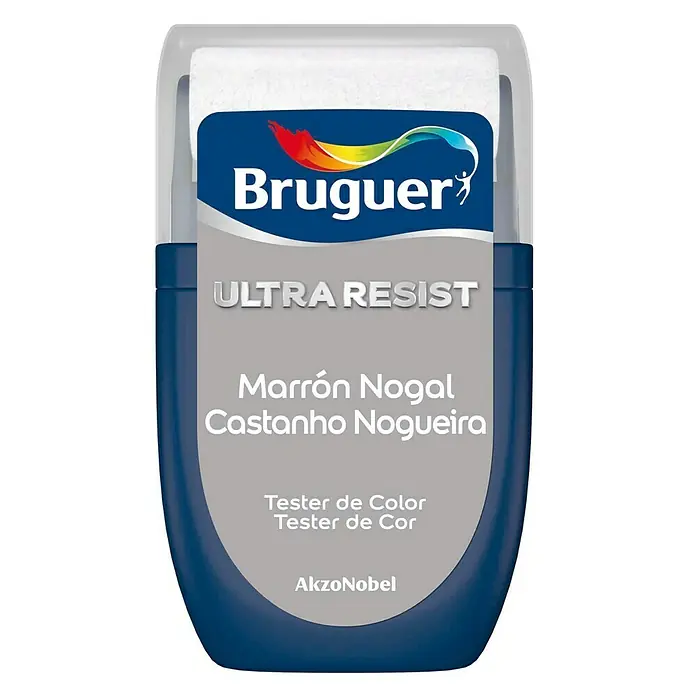 Bruguer Ultra Resist Tester de pintura - Marrón nogal, 30 ml, Mate
