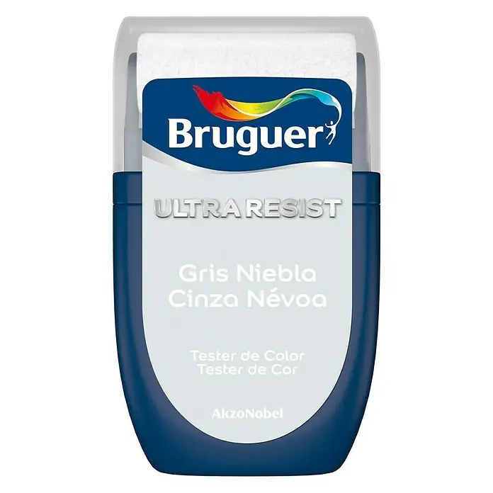 Bruguer Ultra Resist Tester de pintura - Gris niebla, 30 ml, Mate