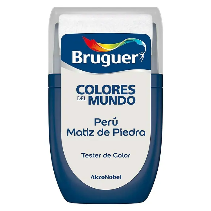 Bruguer Colores del Mundo Tester de pintura - Perú matiz de piedra, 30 ml, Mate