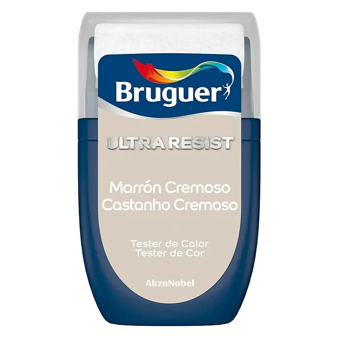 Bruguer Ultra Resist Tester de pintura - Marrón cremoso, 30 ml, Mate