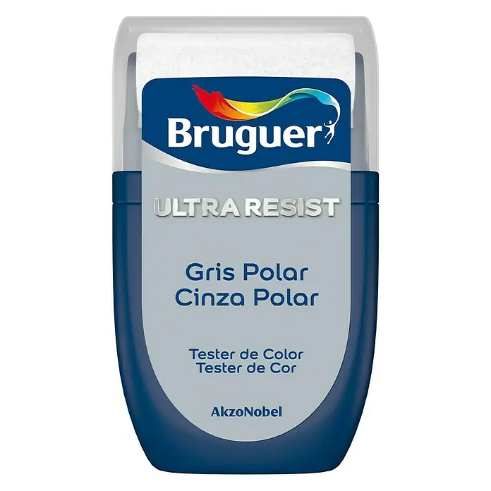 Bruguer Ultra Resist Tester de pintura - Gris polar, 30 ml, Mate
