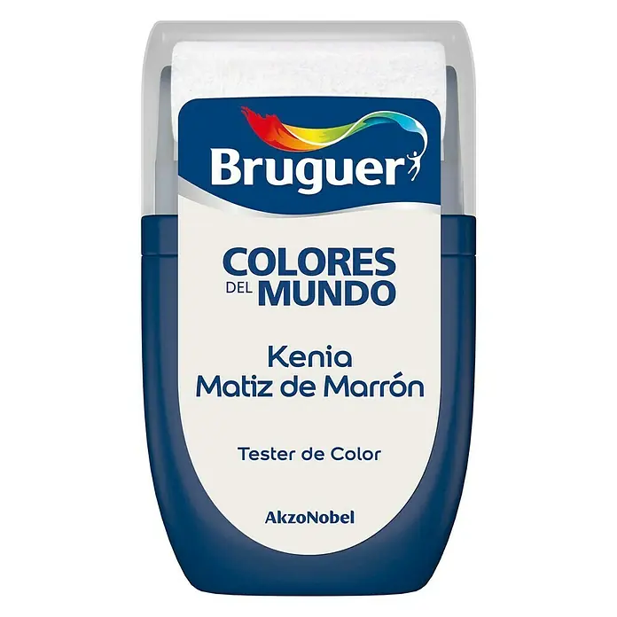 Bruguer Colores del Mundo Tester de pintura - Kenia matiz de marrón, 30 ml, Mate