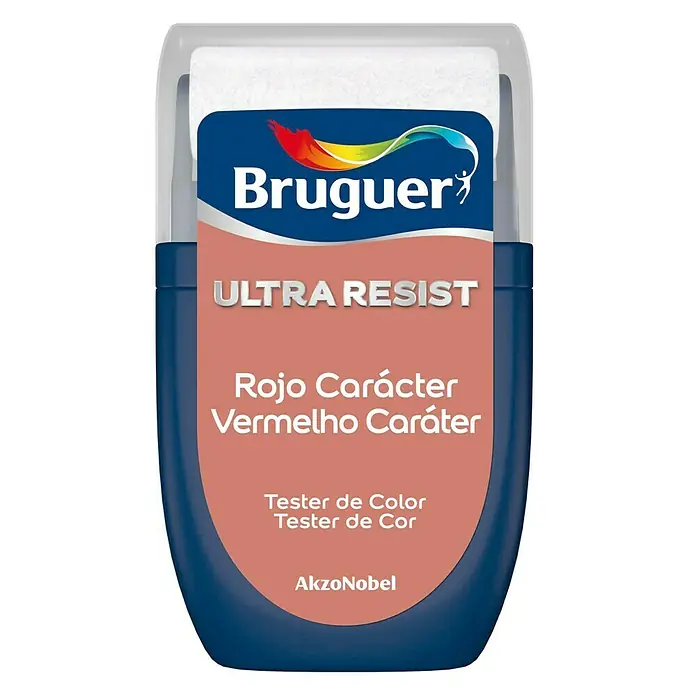 Bruguer Ultra Resist Tester de pintura - Rojo carácter, 30 ml, Mate