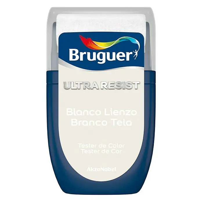 Bruguer Ultra Resist Tester de pintura - Blanco lienzo, 30 ml, Mate