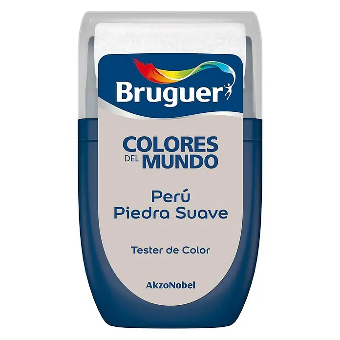 Bruguer Colores del Mundo Tester de pintura - Perú piedra suave, 30 ml, Mate