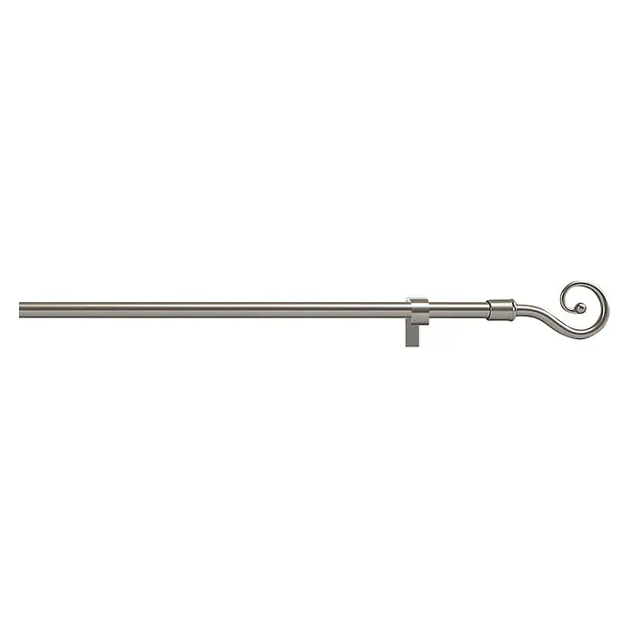 Barra para visillo Modelo Báculo - Largo: 70 cm, Gris plomo