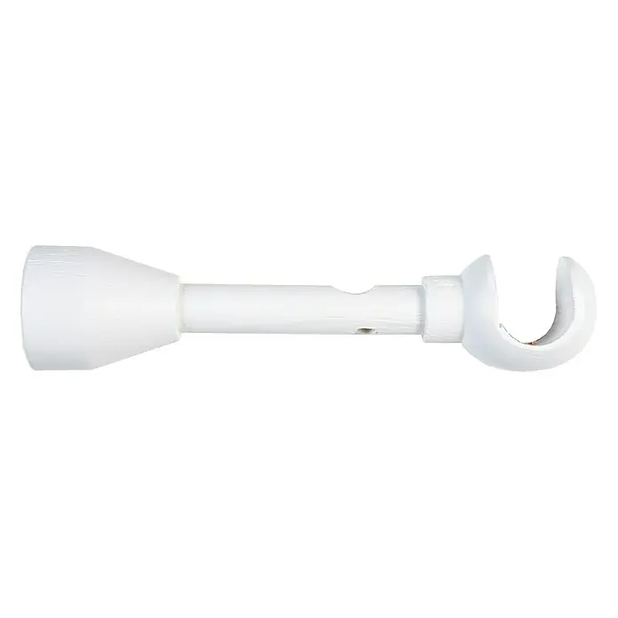 Soporte de pared  Ideas wood - Blanco, Barras para las cortinas de Ø 28 mm, Largo: 23 cm