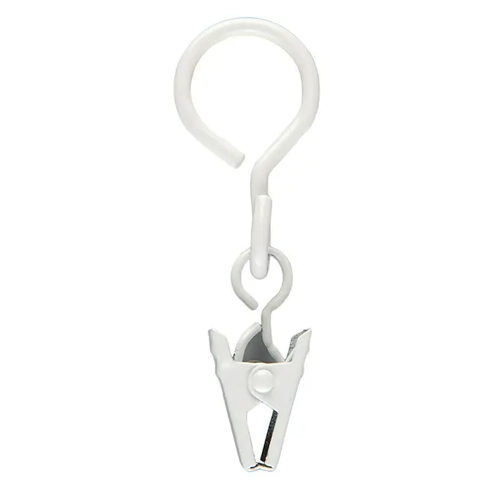 Anilla para cortinas Pinza Ideas 12 - Blanco, 6 ud.