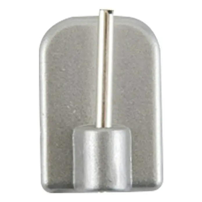Soporte de pared adhesivo - Plata, L x An x Al: 1,2 x 1,7 x 2,4 cm, Pegado
