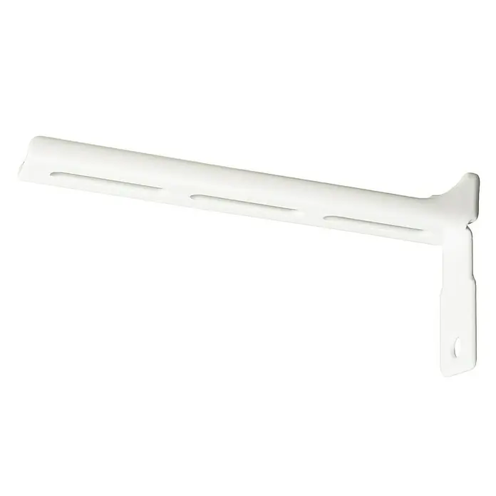 Soporte para pared doble Riel reforzado - L x An x Al: 10 x 2 x 4,5 cm, Blanco