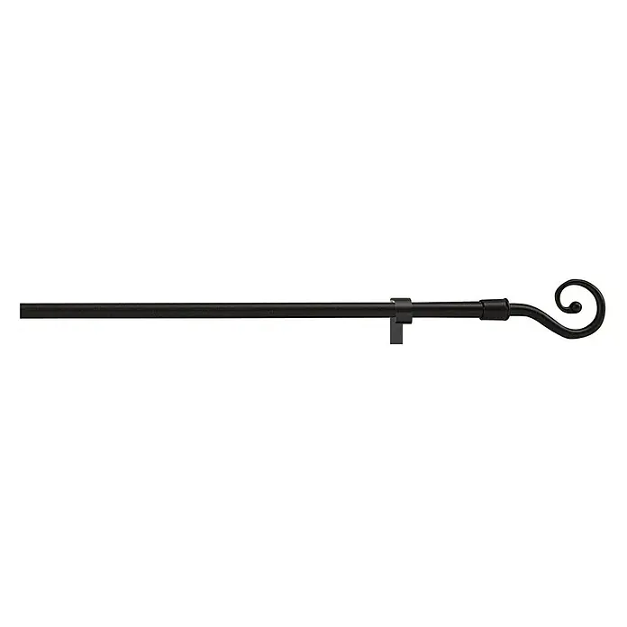 Barra para visillo Modelo Báculo negro - Largo: 70 cm