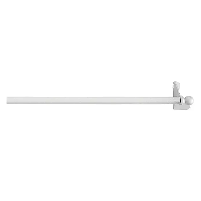 Barra para visillo Presión esfera - Largo: 60 cm, Blanco