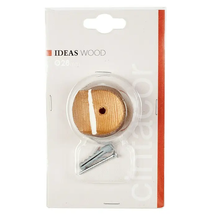 Soporte de pared y techo lateral Ideas wood - L x An x Al: 3,6 x 4,6 x 4,6 cm, Cebrano