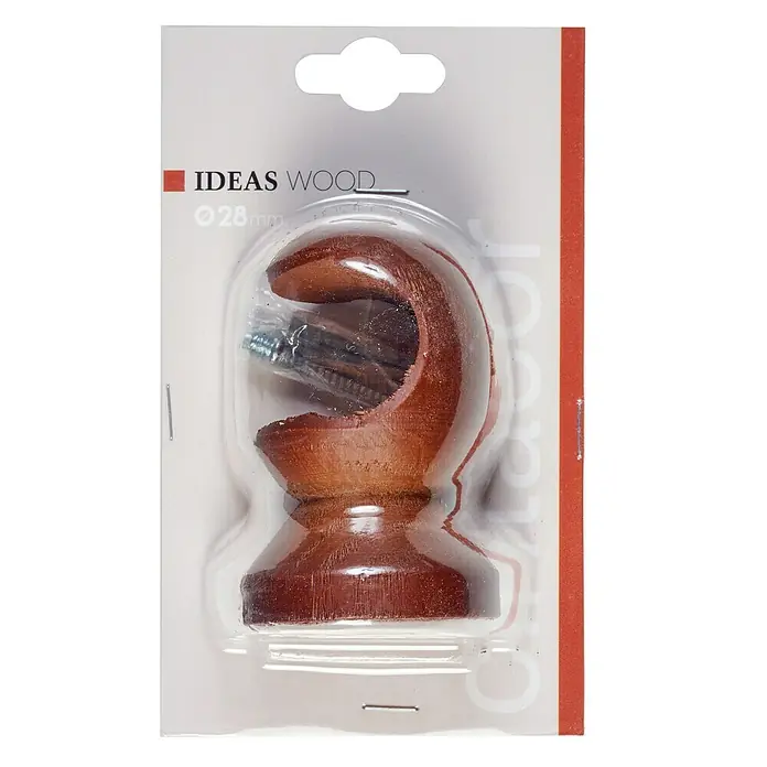 Soporte de techo Ideas Wood - Cedro, Barras para las cortinas de Ø 28 mm
