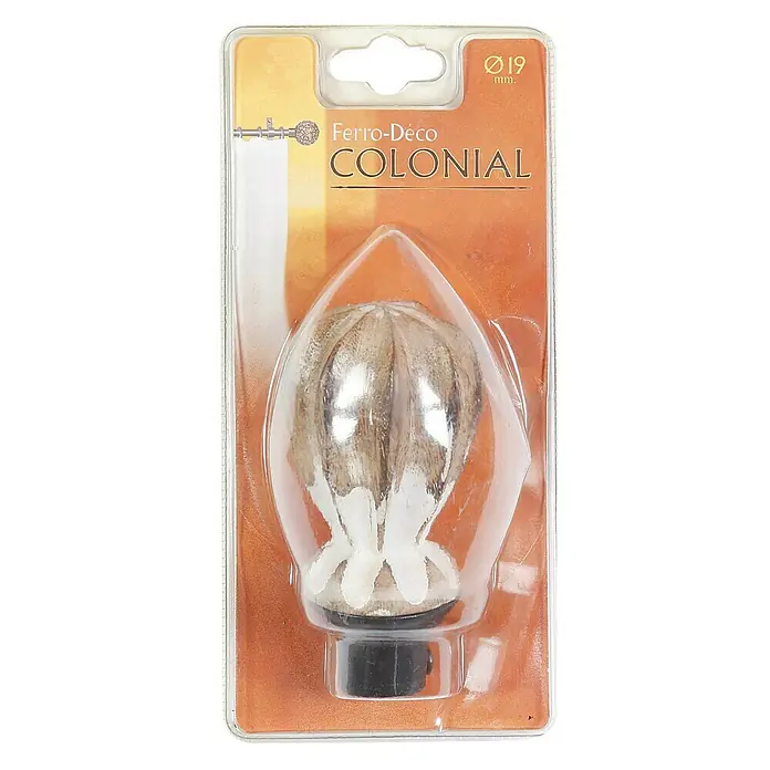 Tapa final Colonial Globo - Blanco, 1 ud.