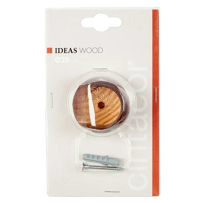 Soporte de pared y techo lateral Ideas wood - L x An x Al: 3,6 x 4,6 x 4,6 cm, Nogal