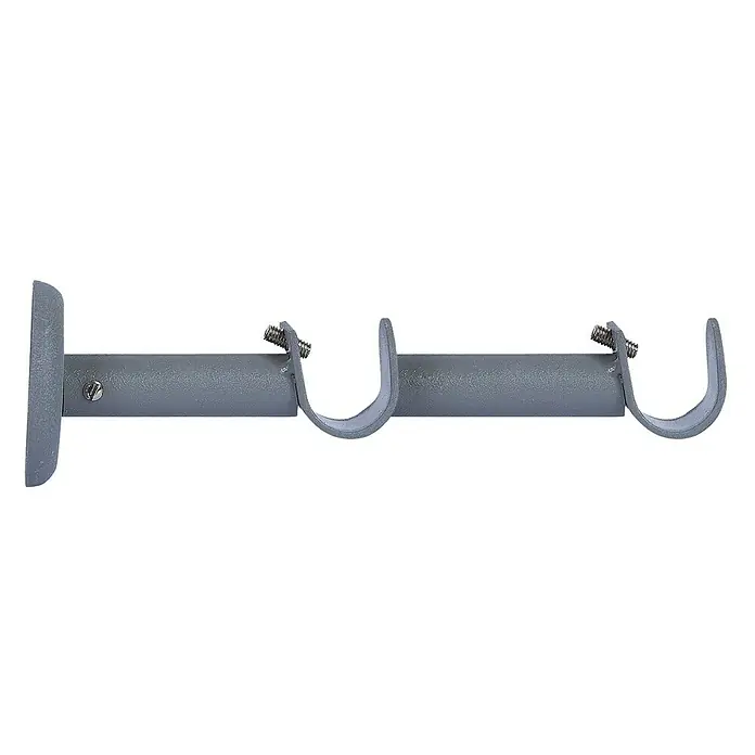 Soporte de pared doble Nordic - Gris, Para barras con un diámetro de 19 mm, 1 ud.