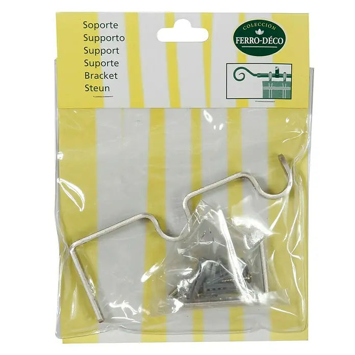Soporte de pared doble - Plata, L x An: 14,2 x 1,6 cm