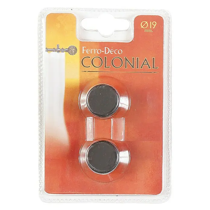 Tapones terminales Colonial - Negro, 2 ud.