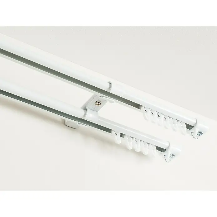 Soporte de pared Riel basic - Blanco, L x An x Al: 9,5 x 2 x 2,7 cm, Atornillado