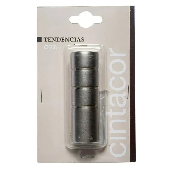 Tapa final Cilindro II Tendencias - Plateado, 1 ud.