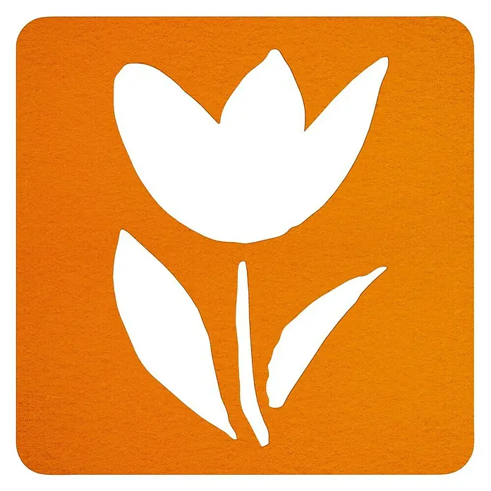 Adhesivos decorativos Tulipán - Naranja, 15 x 15 cm