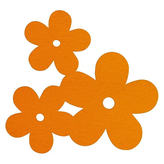 Adhesivos decorativos Flores - Naranja, 15 x 15 cm