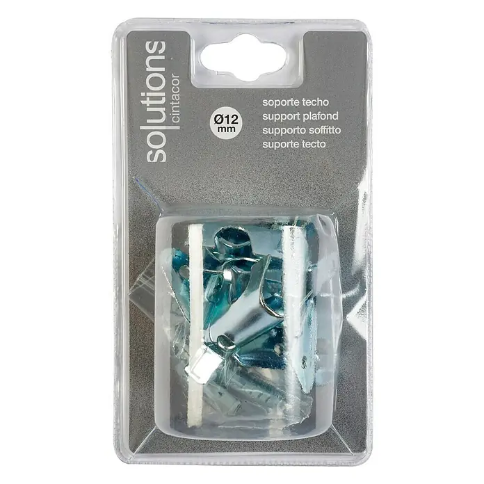 Soporte de techo Solutions - Cromo, L x An x Al: 4,1 x 6,5 x 4,1 cm, Atornillado