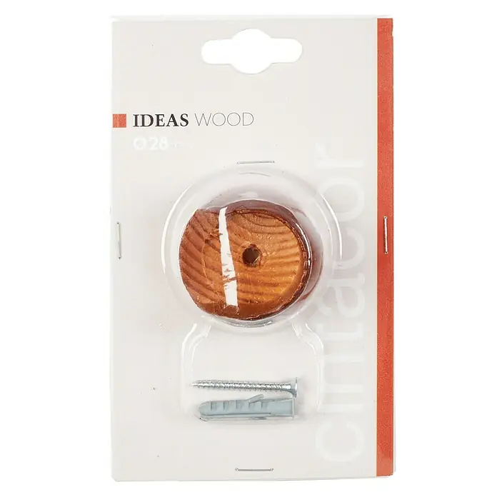 Soporte de pared y techo lateral Ideas wood - L x An x Al: 3,6 x 4,6 x 4,6 cm, Cedro