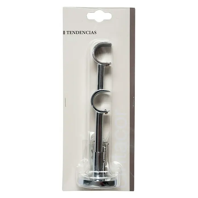 Soporte para pared doble Tendencias - Cromo, Largo: 18 cm