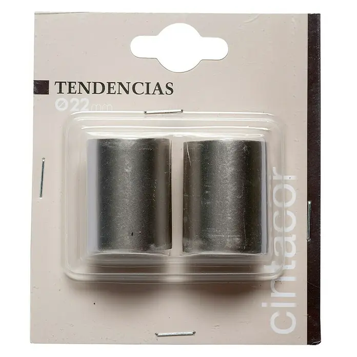 Tapa final Cilindro Corto - Plateado, 2 ud.